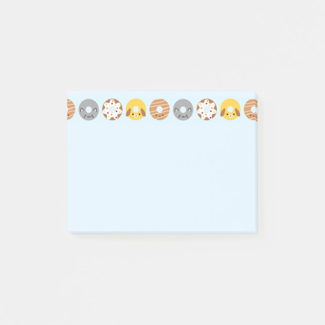 Notas Post-it® Kawaii Animal Donuts (Anverso)