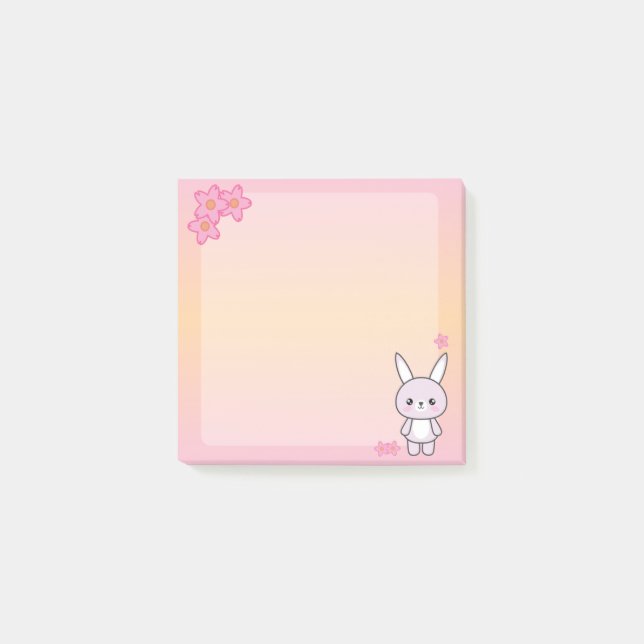 Notas Post-it® kawaii bunny Post-it Notes (Anverso)