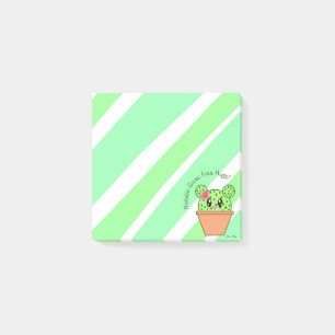 Notas Post-it® Kawaii Cactus Personalizado Yo Doy Abrazos Gratuit