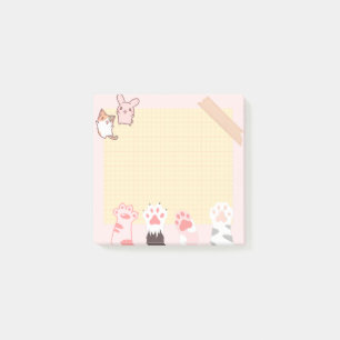 Notas Post-it® kawaii cat kitty pastel amante de mascotas meow k