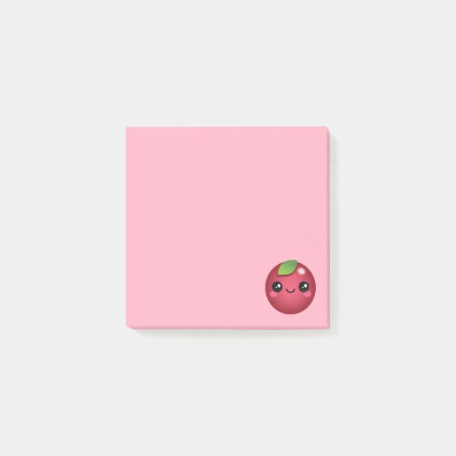Notas Post-it® Kawaii Cranberry Post-it Notes (Anverso)