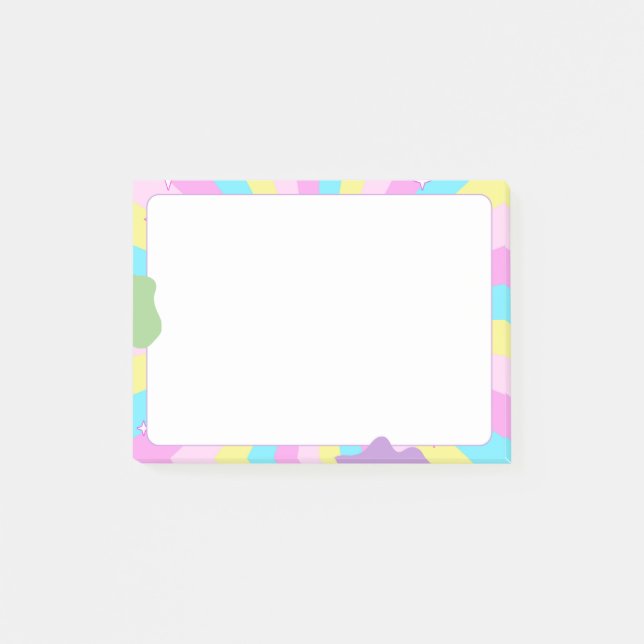 Notas Post-it® Kawaii Pastel Retro Sunburst Aesthetic  (Anverso)