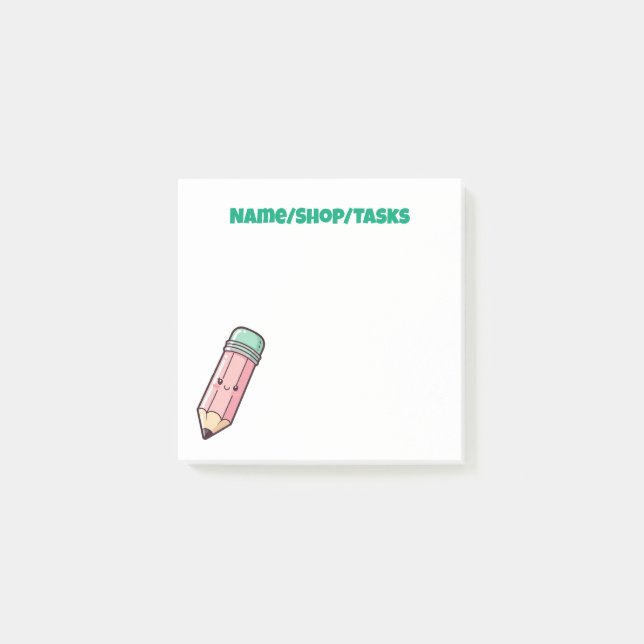 Notas Post-it® Kawaii Pink Pencil (Anverso)