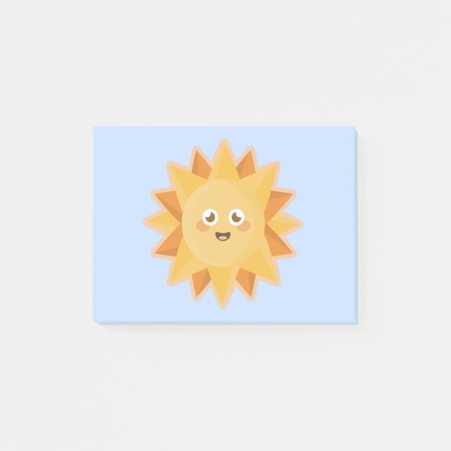 Notas Post-it® Kawaii Sun (Anverso)