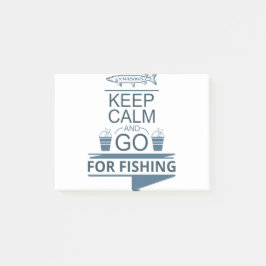 Notas Post-it® Keep calm and go for fishing