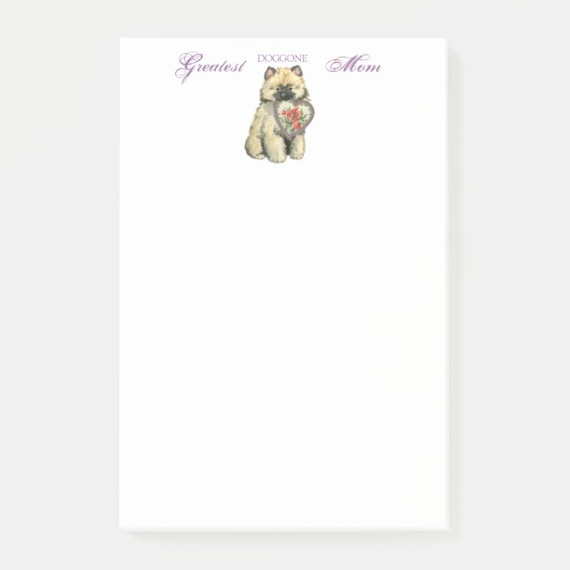 Notas Post-it® Keeshond Heart Mom (Anverso)