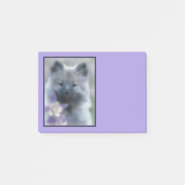Notas Post-it® Keeshond y Columbine - Fotografía de perro (Anverso)