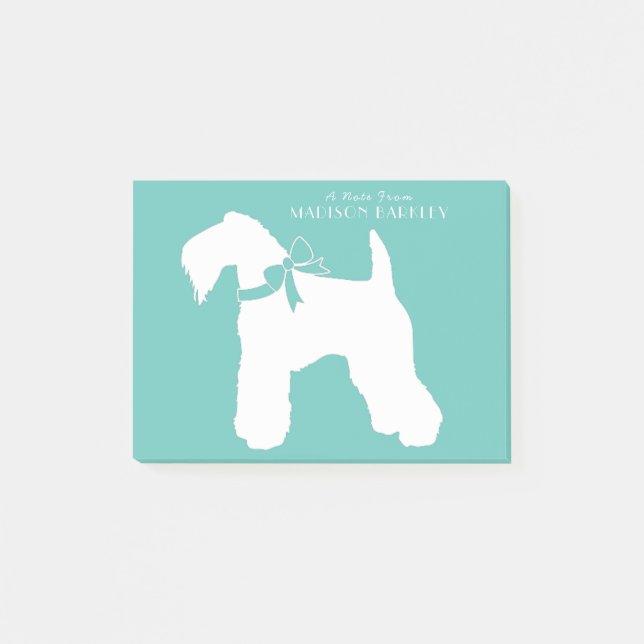 Notas Post-it® Kerry Blue Terrier Dog Puppy (Anverso)