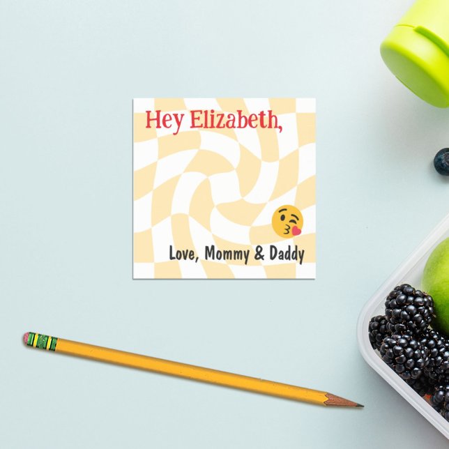 Notas Post-it® Kids Personalized Lunch Box Notes Retro Checker (Subido por el creador)