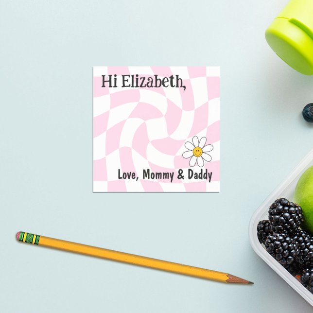 Notas Post-it® Kids Personalized Lunch Box Notes Retro Checker (Subido por el creador)