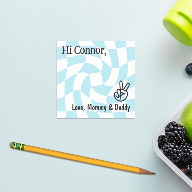 Notas Post-it® Kids Personalized Lunch Box Notes Retro Checker (Subido por el creador)