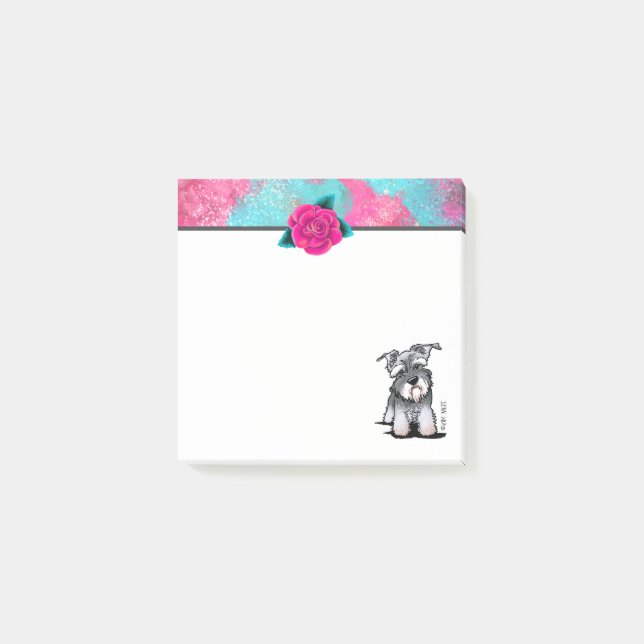 Notas Post-it® KiniArt Mini Schnauzer (Anverso)