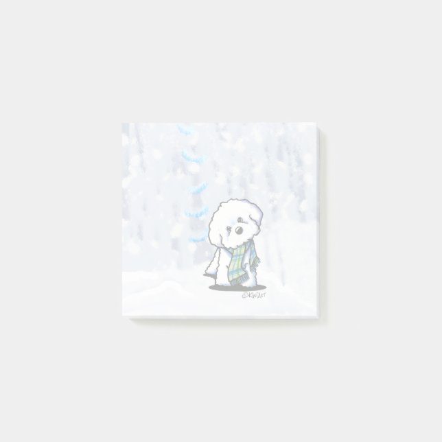 Notas Post-it® KiniArt Winter Bichon Notes (Anverso)