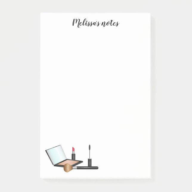 Notas Post-it® Kit de Artículos de Maquillaje con Título Personal (Anverso)
