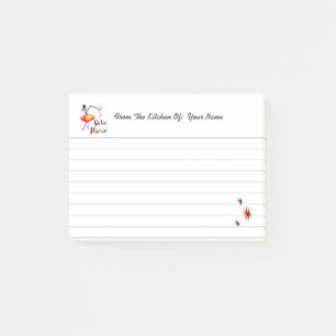 Notas Post-it® Kitchen Magician Retro Lined Personalizado Post it