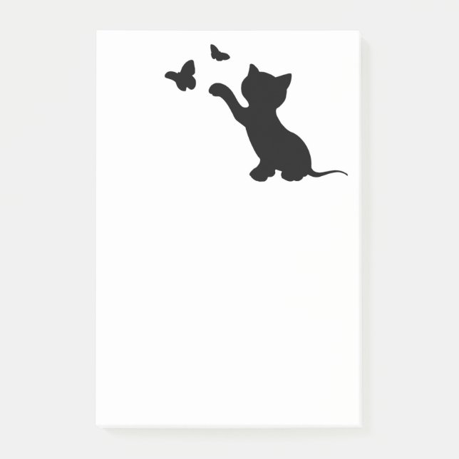 NOTAS POST-IT® KITTEN JUGANDO CON MARIPOSAS (Anverso)