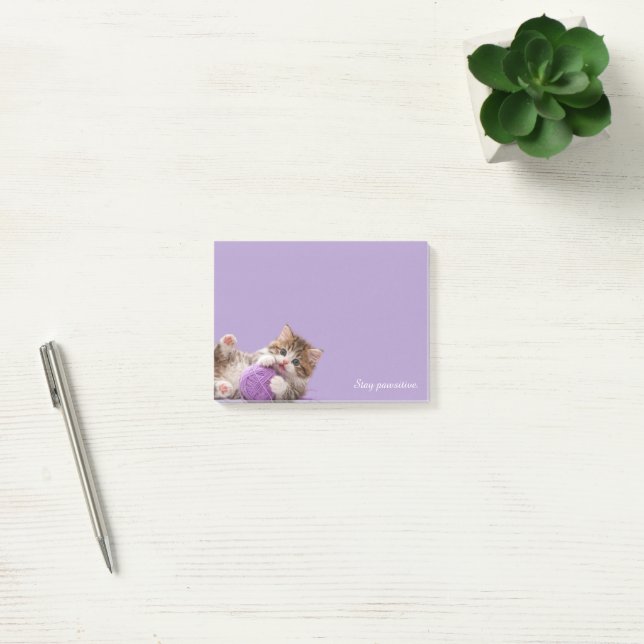 Notas Post-it® Kitten Stay Pawsitive Sticky Notes (Oficina)