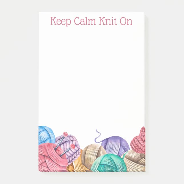 Notas Post-it® Knit Crochet Yarn Post-It Notes (Anverso)