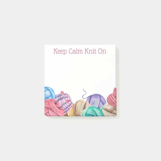 Notas Post-it® Knit Crochet Yarn Post-It Notes (Anverso)