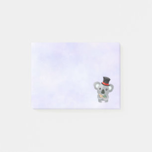 Notas Post-it® Koala linda en un sombrero de copa negro
