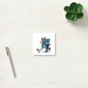 Notas Post-it® Krampus espeluznante jugando hockey sobre hielo en