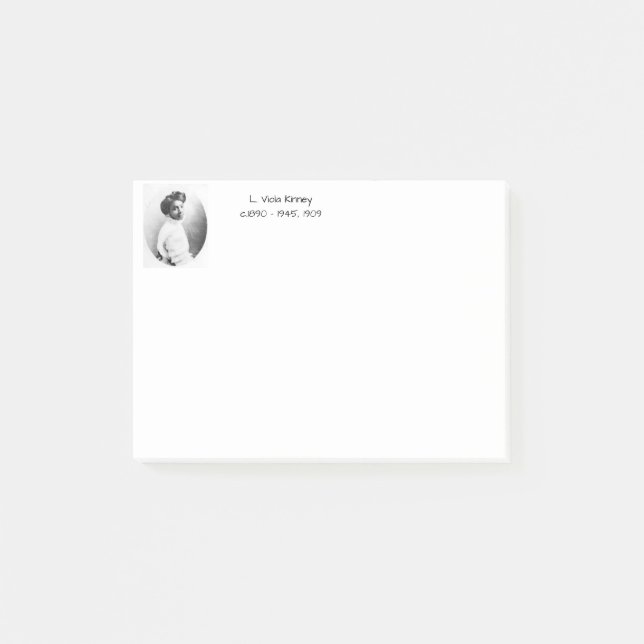 Notas Post-it® L. Viola Kinney 1909 (Anverso)