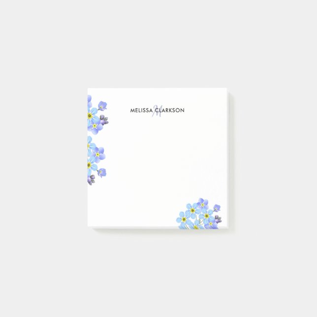 Notas Post-it® La acuarela floral me olvida no nombre del (Anverso)