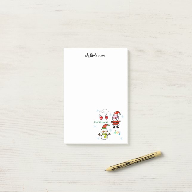 Notas Post-it® la alegría de los Navidades lindos (Escritorio)