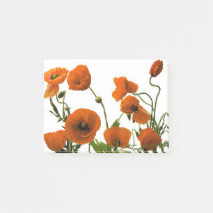 Notas Post-it® La amapola anaranjada florece estampados de flores
