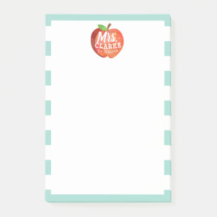 Notas Post-it® La Apple del profesor Nombre personalizado