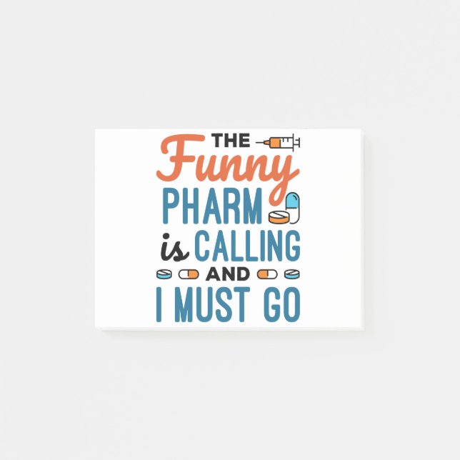 Notas Post-it® La broma es llamar y debo irme (Anverso)