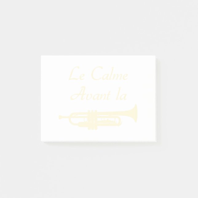 Notas Post-it® La CALMA ANTES de la TROMPETA - Juegos de palabras (Anverso)