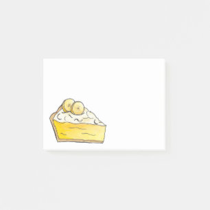 Notas Post-it® La carne de postre de crema de plátano en rodajas