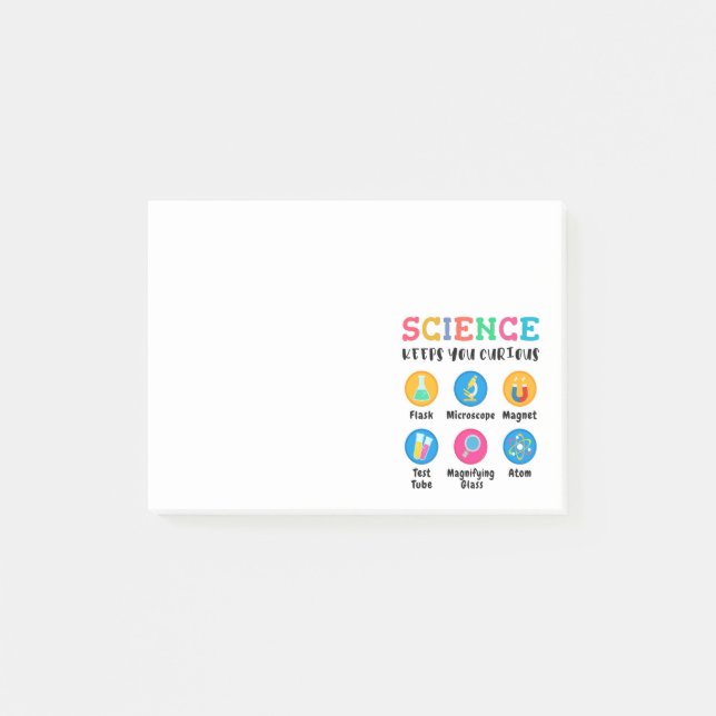 Notas Post-it® La ciencia te mantiene curioso (Anverso)