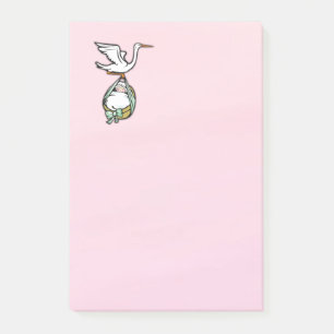 Notas Post-it® La cigüeña lleva a una niña