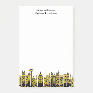 Notas Post-it® La ciudad enciende personalizado moderno de la