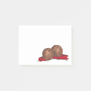 Notas Post-it® La cocina italiana cocinando albóndigas Marinara