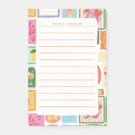 Notas Post-it® La Dolce Vita Italian French Personalized Girly