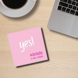 Notas Post-it® La etiqueta #Delulu es el rosa solulu