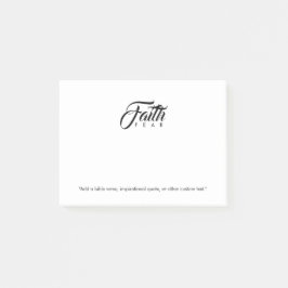 Notas Post-it® La fe sobre el miedo blanco