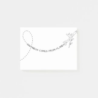 Notas Post-it® La felicidad proviene de los aviones (2)