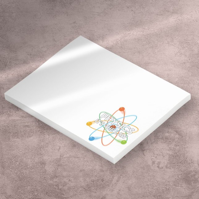 Notas Post-it® LA FÍSICA ES LA LEY Cita Divertida de Ciencia (PHYSICS IT'S THE LAW Funny Science Quote Post-it Notes)