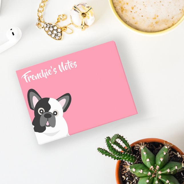 Notas Post-it® La francesa y el Bulldog rosado (Subido por el creador)