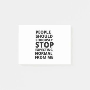 Notas Post-it® La gente debería dejar de esperar lo normal