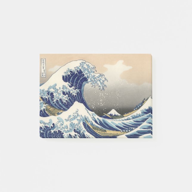 Notas Post-it® La gran ola de Kanagawa Hokusai (Anverso)