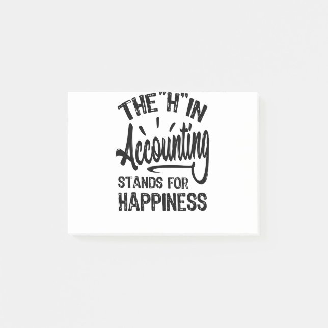 Notas Post-it® La H En La Contabilidad Representa La Felicidad (Anverso)