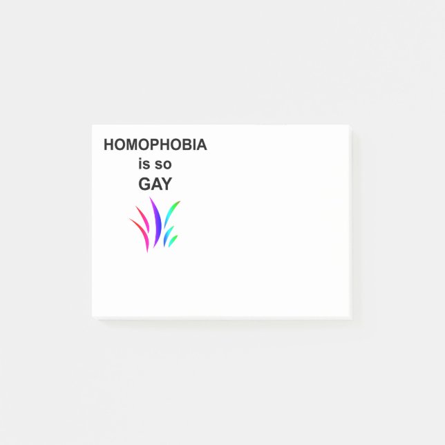 Notas Post-it® La homofobia es tan gay (Anverso)