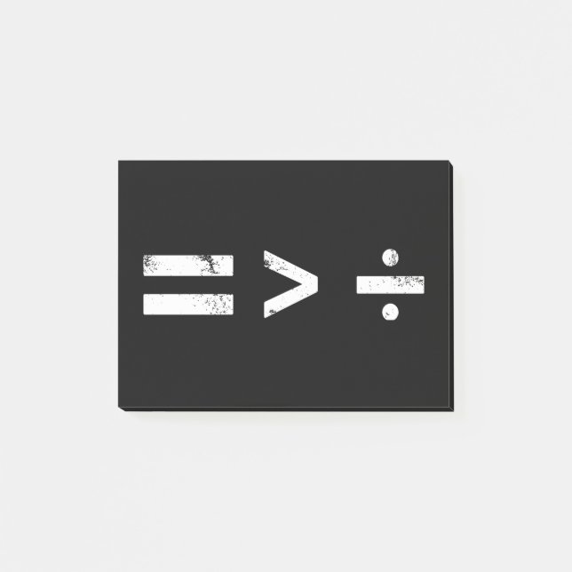 Notas Post-it® La igualdad es mayor que la divisiónJusticia socia (Anverso)