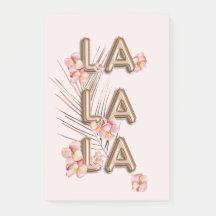 LA LA LA Girly Motivación de la flor RoseGold