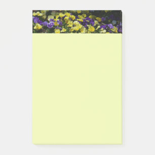 Notas Post-it® La ladera de los Pansies morado y amarillo